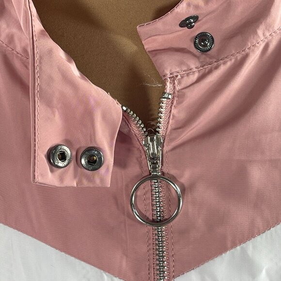 New Deep Sugar Track Jacket Cropped Full Zip Pink Black Size L Large - Picture 5 of 8